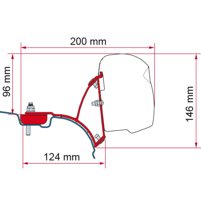 Fiamma Fiamma F43Van Kit VW T5/T6 Multivan/Transporter Deep Black