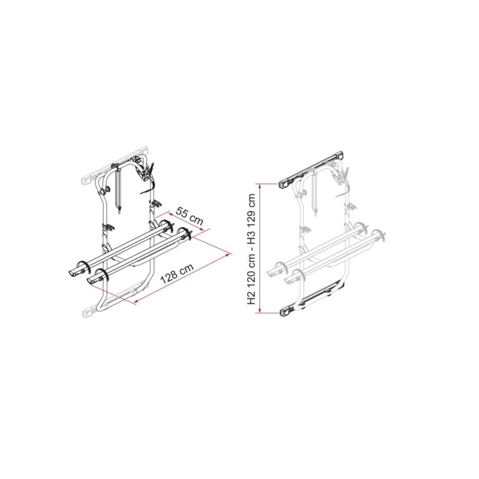 Fiamma Fiamma Kit Bars Carry-Bike DJ Transit >2014