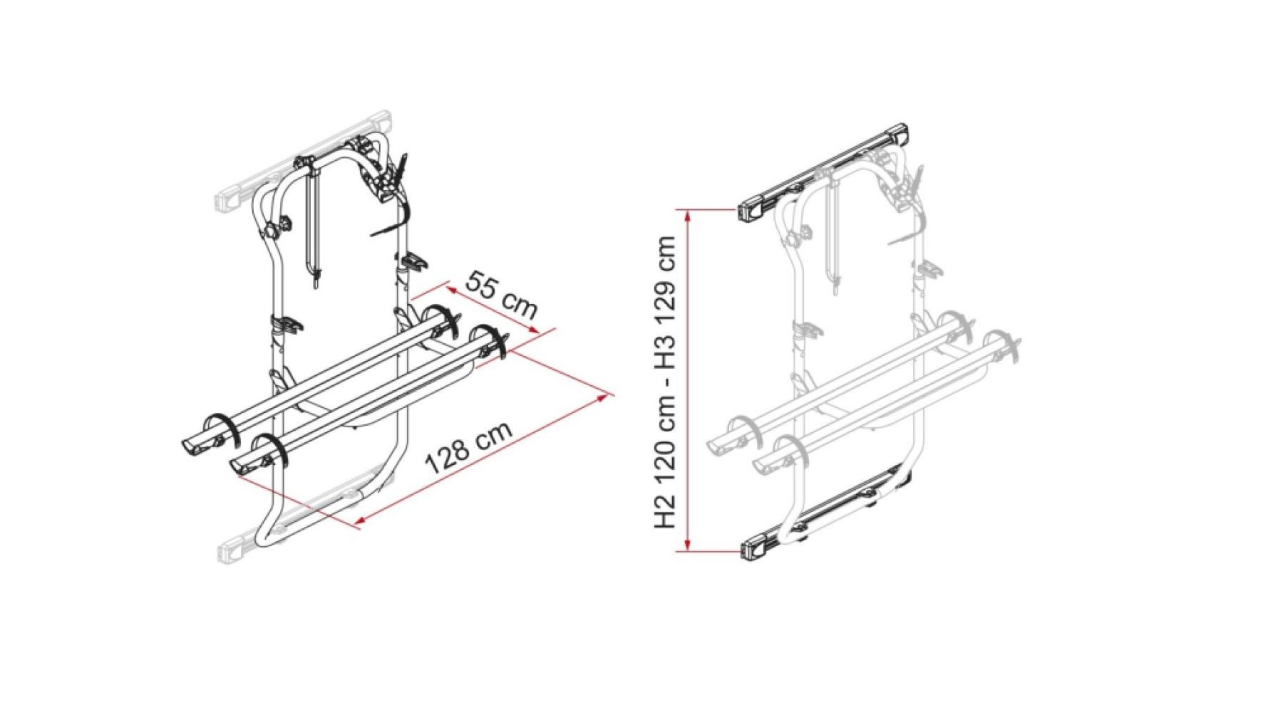 Fiamma Fiamma Kit Bars Carry-Bike DJ Transit >2014