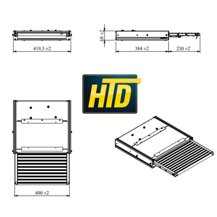HTD HTD Uitschuifbare Opstap 400 LED