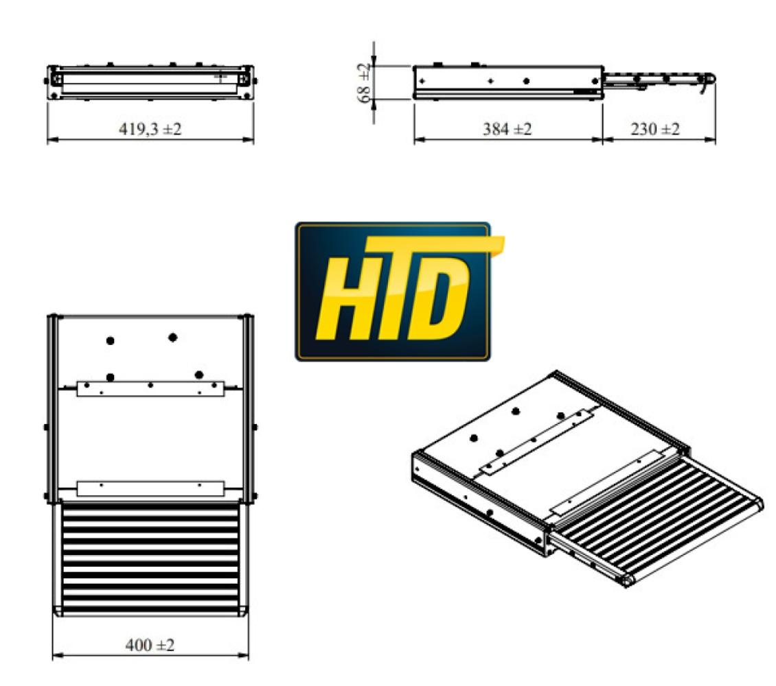 HTD HTD Uitschuifbare Opstap 400 LED