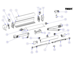 Thule Thule 5003 Leadrail 3.50 wit