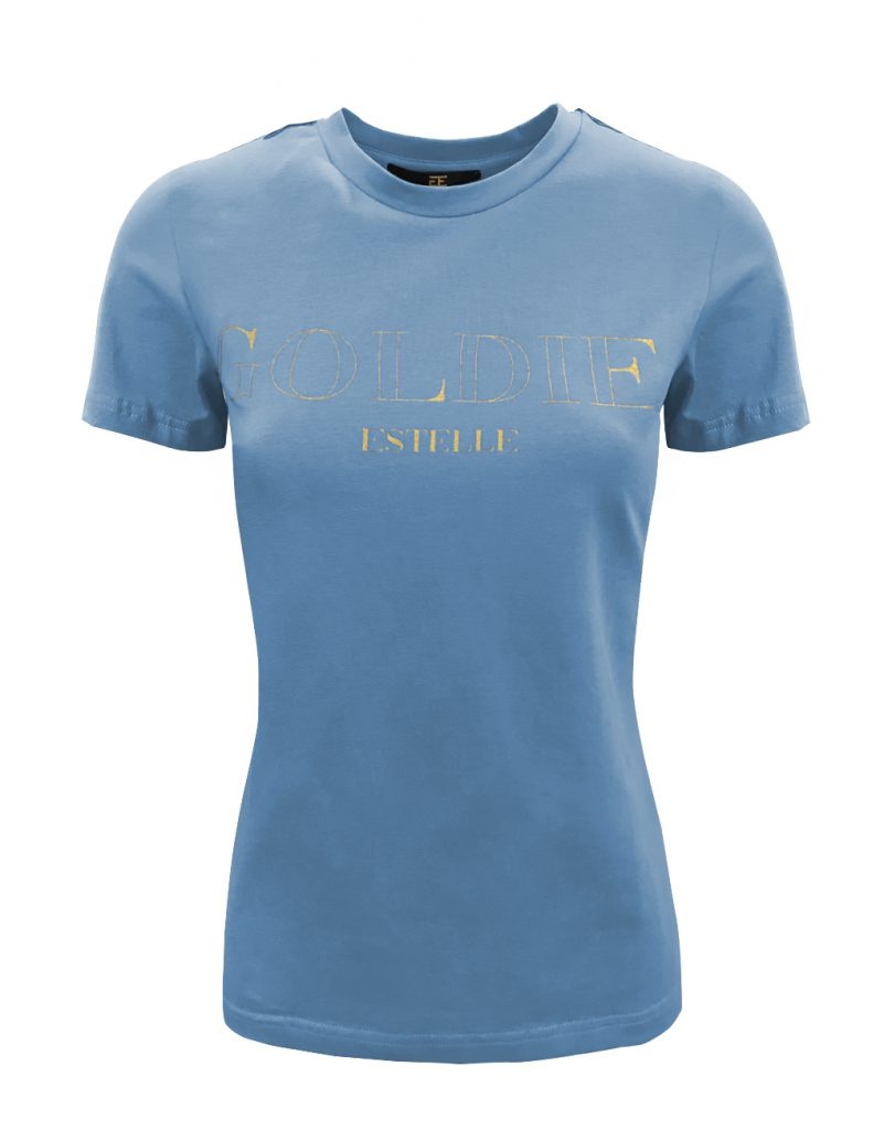 uitbarsting Dempsey Labe De Goldie Estelle Gold T-shirt Blauw - Goldie Estelle