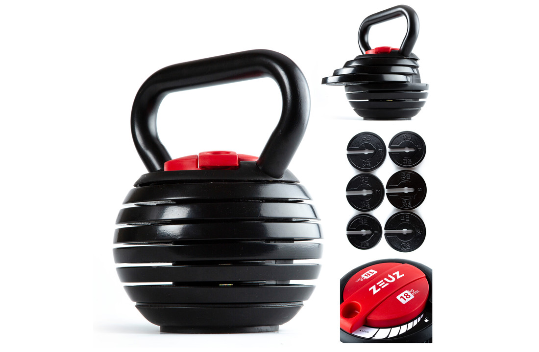 ZEUZ® Verstelbare Kettlebell tot 18 KG