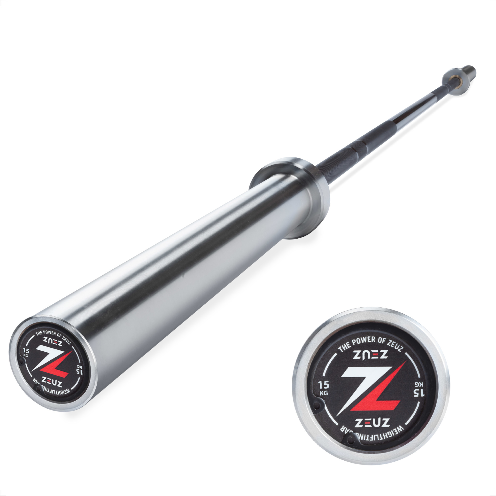 Verrijking systeem Trots ZEUZ Olympische Halterstang 15kg – 200cm Barbell Stang – Gewichten 50mm en  Haltergrip 25mm - ZEUZ