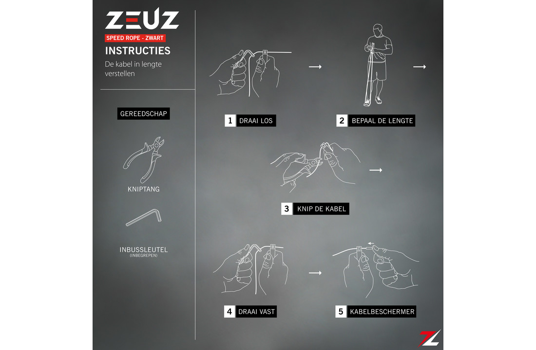 ZEUZ® Professioneel Crossfit & Fitness Springtouw – Verstelbaar Speed Rope – Volwassenen – - ZEUZ