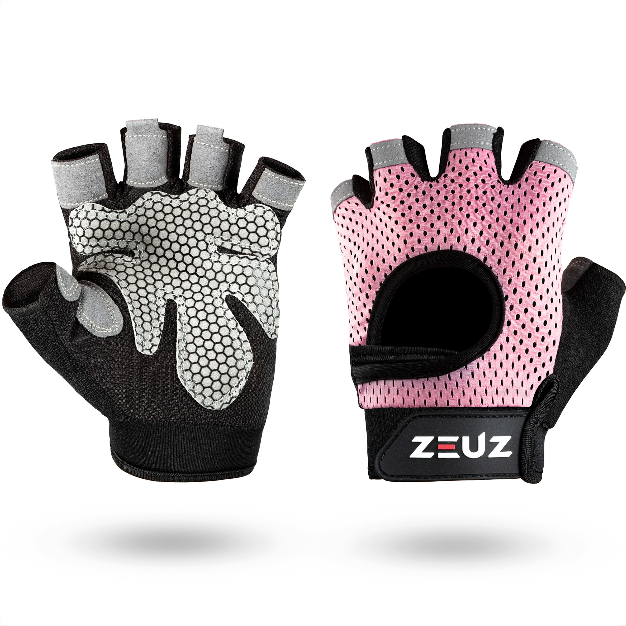 Fitness Handschoenen Kort Roze & Zwart -