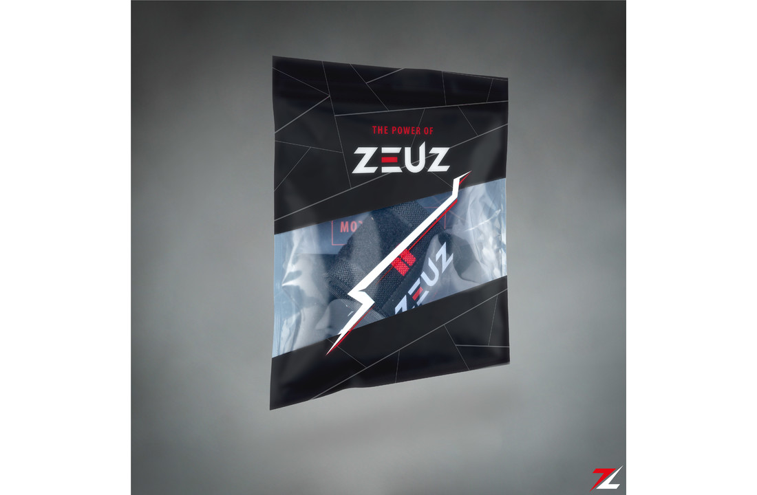 ZEUZ® 1 Stuk Fitness & CrossFit Polsband - Wrist wraps – Krachttraining – Polsbrace – Rood & Zwart
