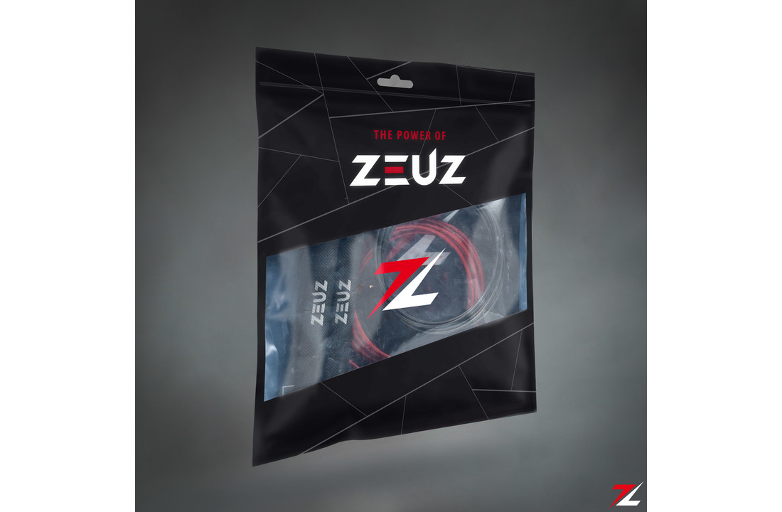 ZEUZ® Professioneel Crossfit & Fitness Springtouw – Verstelbaar – Speed Rope – Volwassenen – Zwart