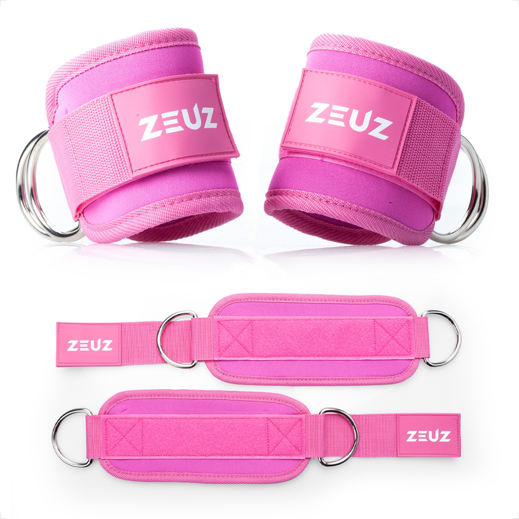 verkorten zelfmoord inch ZEUZ® 2 Stuks Enkelband Fitness - Kabelmachine - Roze - ZEUZ