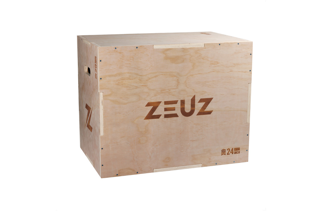 ZEUZ® Houten Plyo Box – Box Jump - voor Fitness & Crossfit – 3 Hoogtes in 51, 61 & 76 CM – 20, 24, 30 Inch