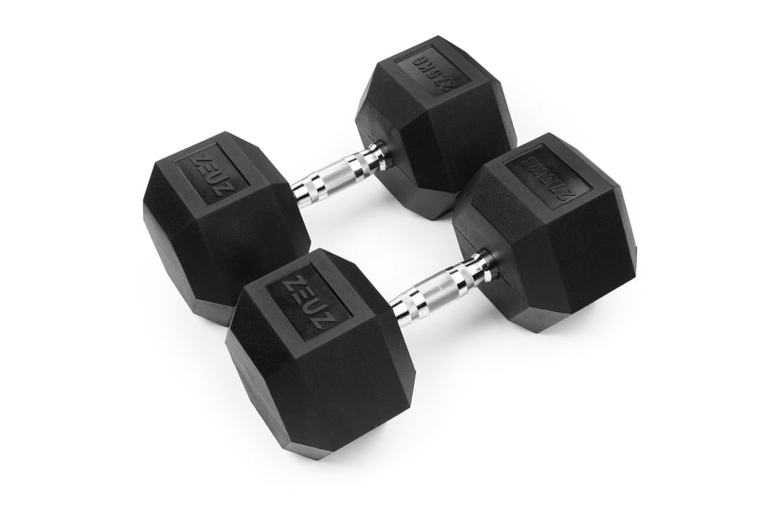 ZEUZ Hexa Dumbbell 1 Stuk 27,5 KG – Hexagon Gewichten