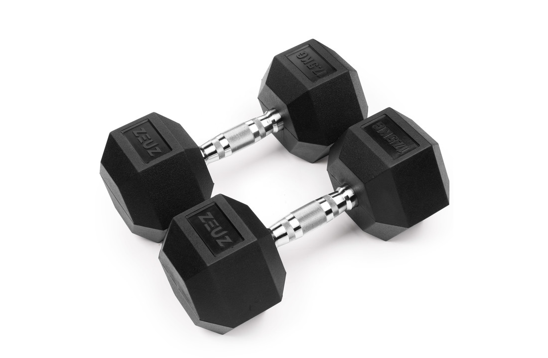 ZEUZ Hexa Dumbbell 1 Stuk 17,5 KG – Hexagon Gewichten