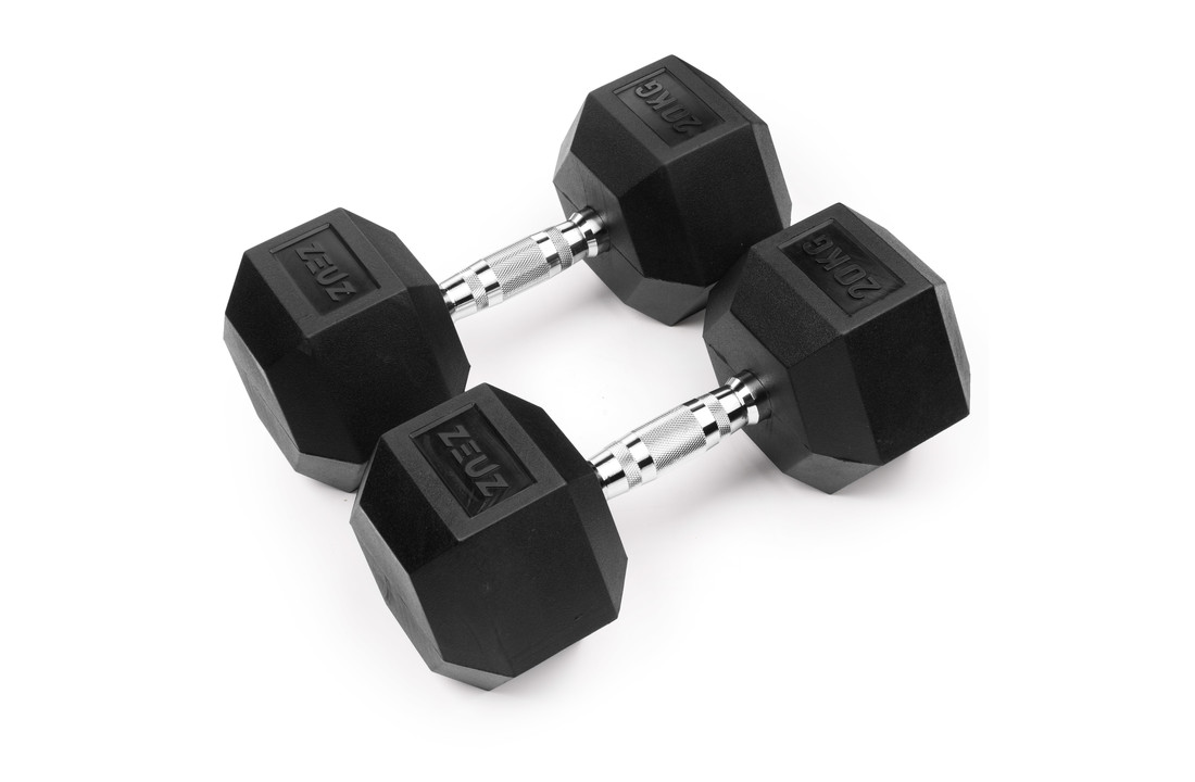 ZEUZ Hexa Dumbbell 1 Stuk 20 KG – Hexagon Gewichten
