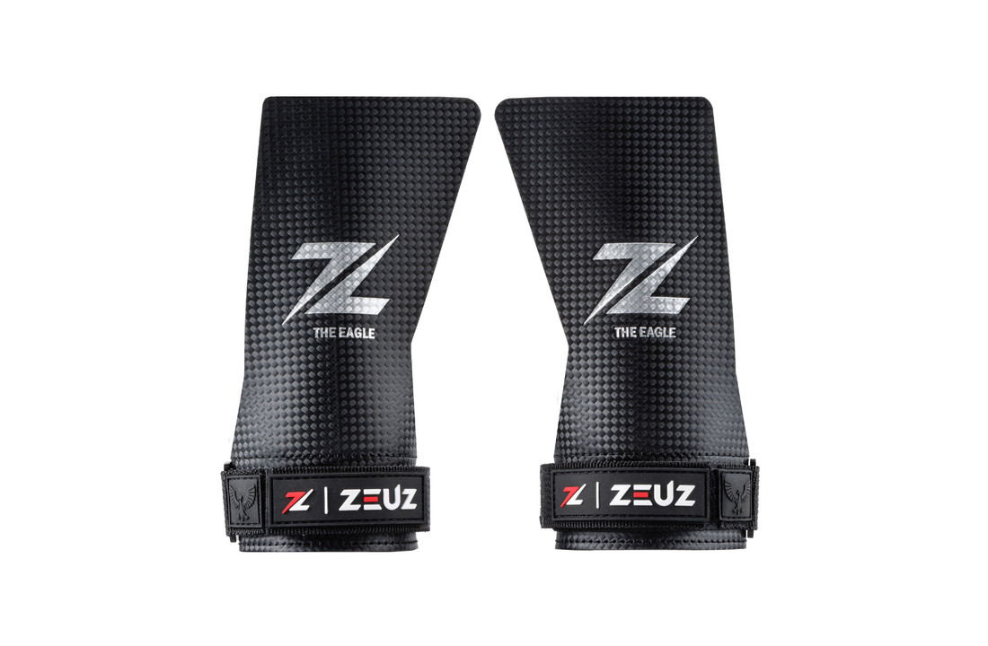ZEUZ® Fitness & Crossfit Fingerless Grips – Sport Handschoenen – Turnen – Gymnastics – Zwart – Carbon