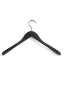 Soft coat hanger wide, black, 4 pcs