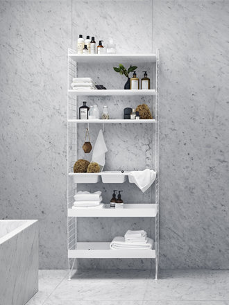 String String metal shelf - high edge - 58 x 30 cm String String metal shelf - high edge - 58 x 30 cm