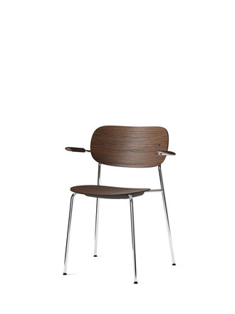 Audo Co chair with armrest - chromed base Audo Co chair with armrest - chromed base