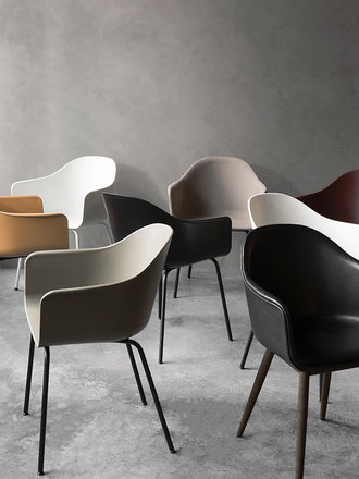 Audo Harbour dining chair - light grey steel base Audo Harbour dining chair - light grey steel base
