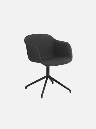 Muuto Fiber armchair upholstered - swivel base with return Muuto Fiber armchair upholstered - swivel base with return