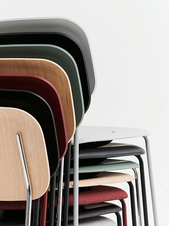 Hay Soft Edge 40 chair - coloured base