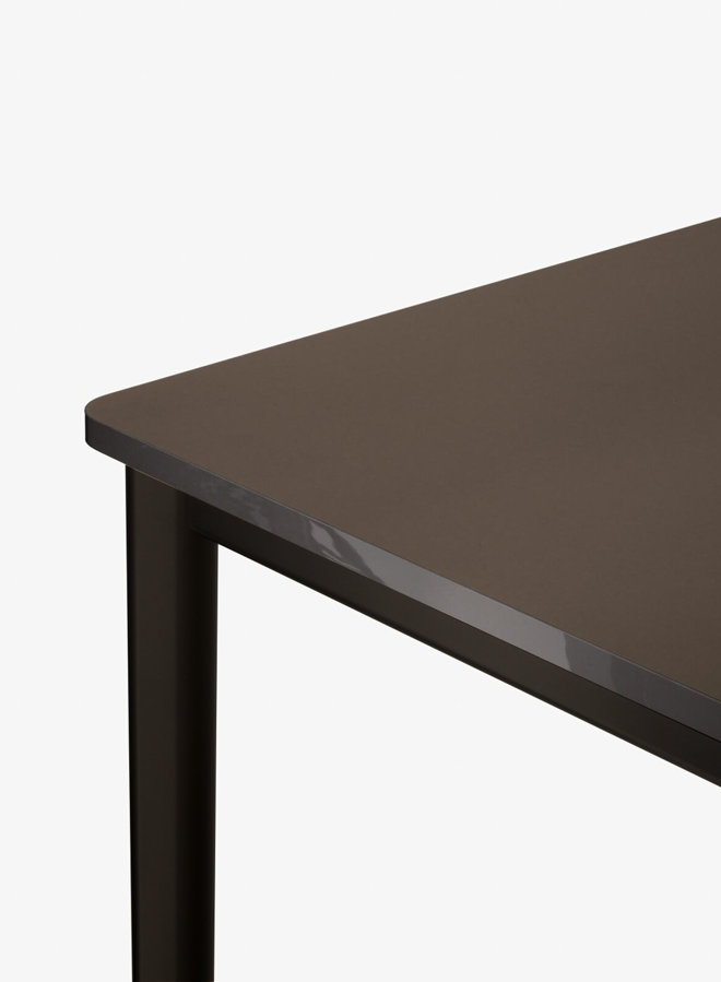 Target Drip Table Drip table - cacao orinoco laminate / light brown glossy edge - La Fabrika
