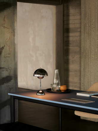 &Tradition Drip table - HW61-HW64 - azurro naxos laminate / blue glossy edge &Tradition Drip table - HW61-HW64 - azurro naxos laminate / blue glossy edge