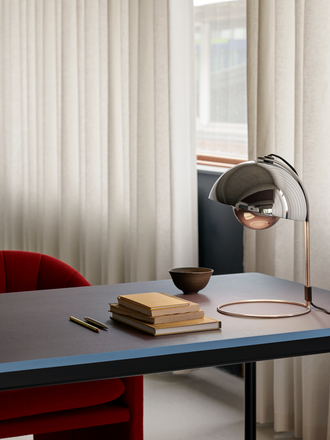 &Tradition Drip table - HW111-HW114 - azurro naxos laminate / blue glossy edge &Tradition Drip table - HW111-HW114 - azurro naxos laminate / blue glossy edge