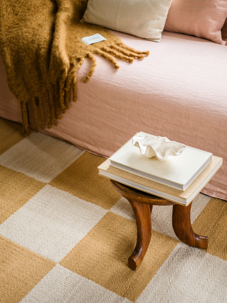 Layered Chess wool rug Layered Chess wool rug