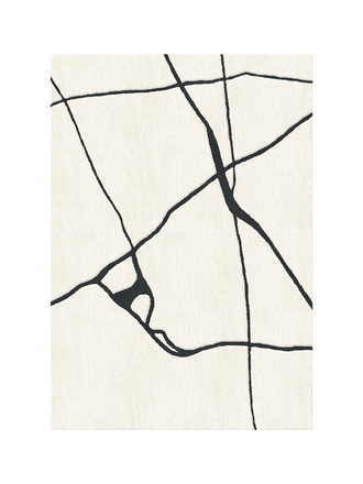 Layered Gute wool rug