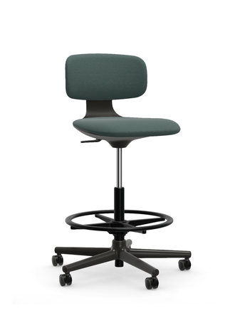 Vitra Rookie High - Black base - Volo green-grey Vitra Rookie High - Black base - Volo green-grey