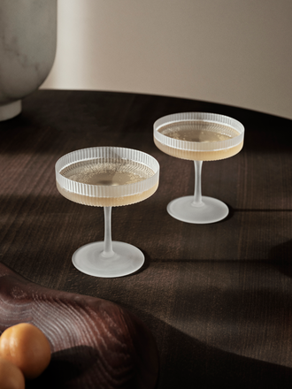 Ferm Living Ripple champagne saucers – set of 2 Ferm Living Ripple champagne saucers – set of 2