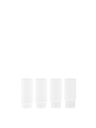 Ferm Living Ripple long drink glasses - set of 4