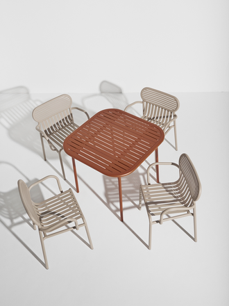 Petite Friture Week-End Square Dining Table with slats