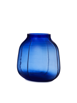 Step vase H23 - Blue