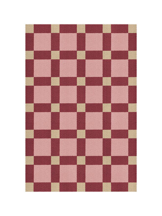 Layered Ex-display Evelina Kroon jute rug - plum