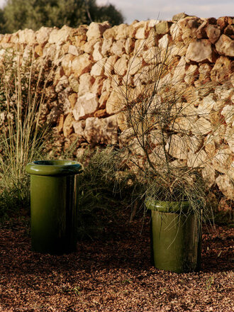 Ferm Living Rollo pot - small - moss green