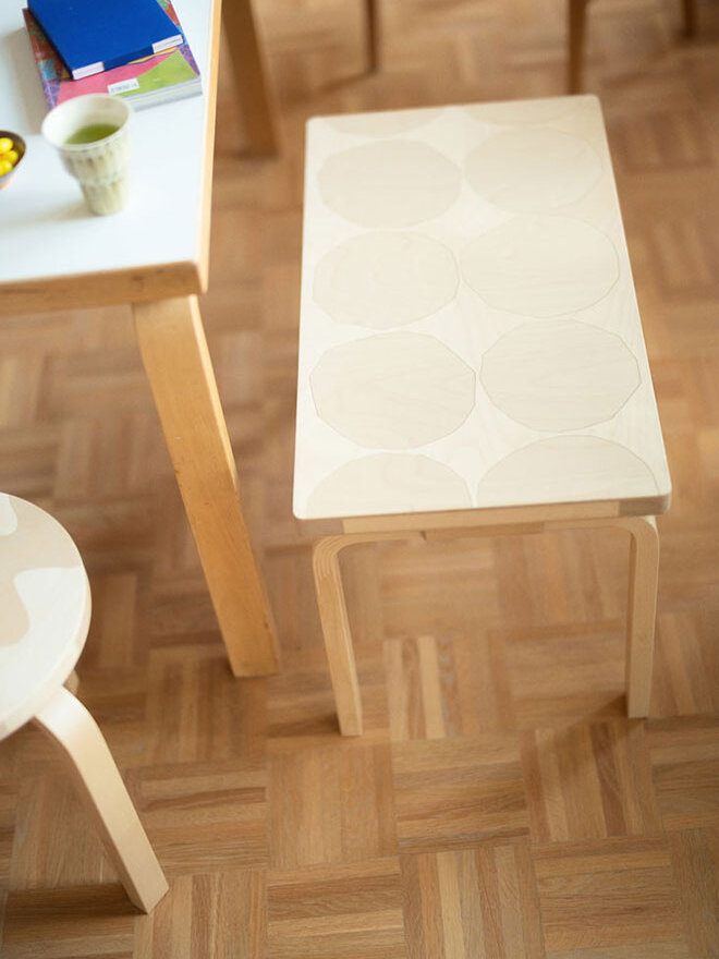 椅子 Artek Stool 60 Limited Edition Marimekko Artek（アルテック）スツール60コントラスティ[90周年