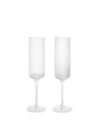 Ferm Living Ripple champagne flutes – set of 2