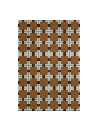 Layered Ex-display Evelina Kroon wool rug - ochre fields