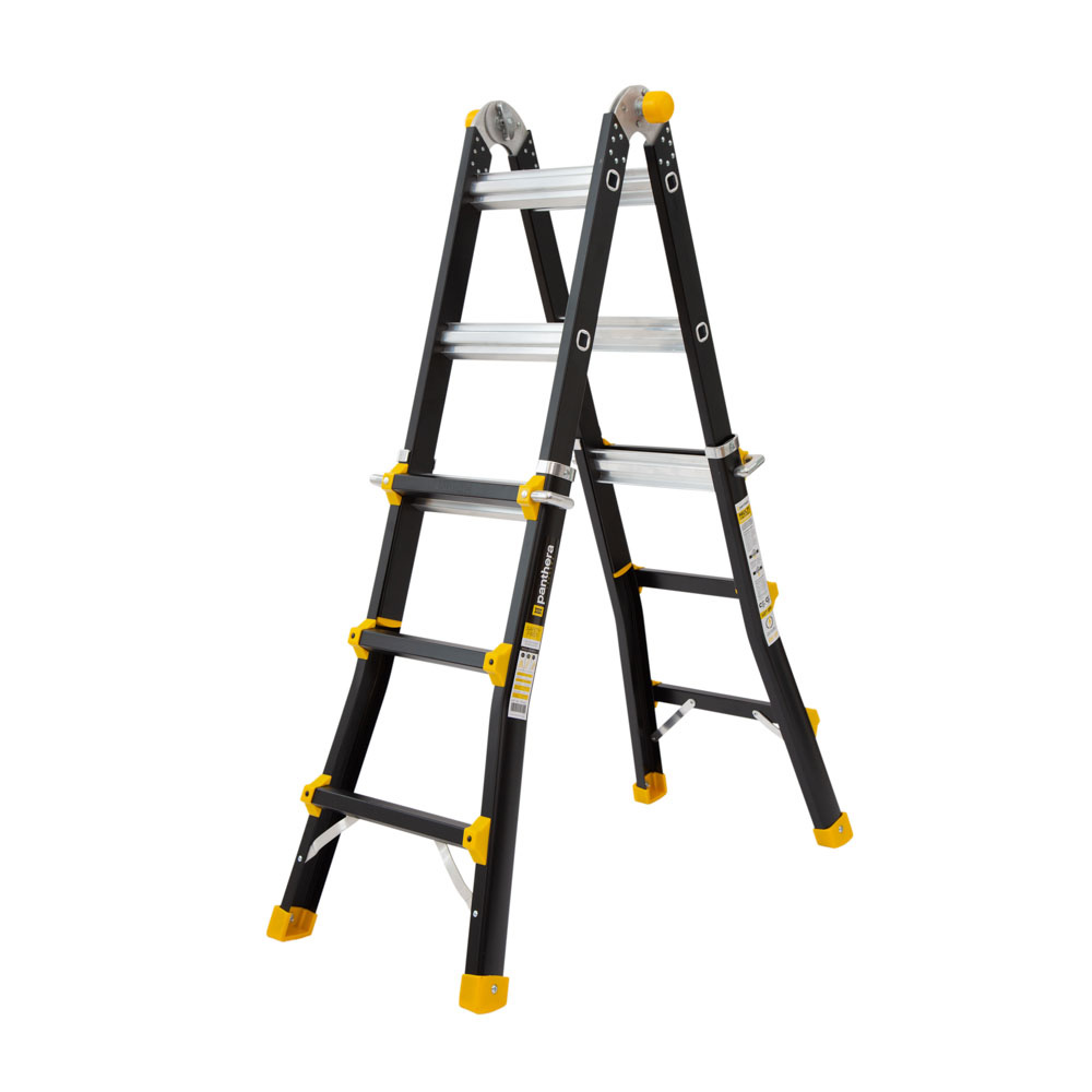 Vouwladder PRO telescopisch 4x3 black