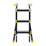 Vouwladder PRO telescopisch 4x3 black