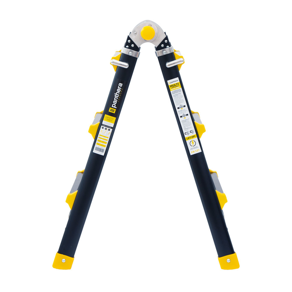 Vouwladder PRO telescopisch 4x3 black