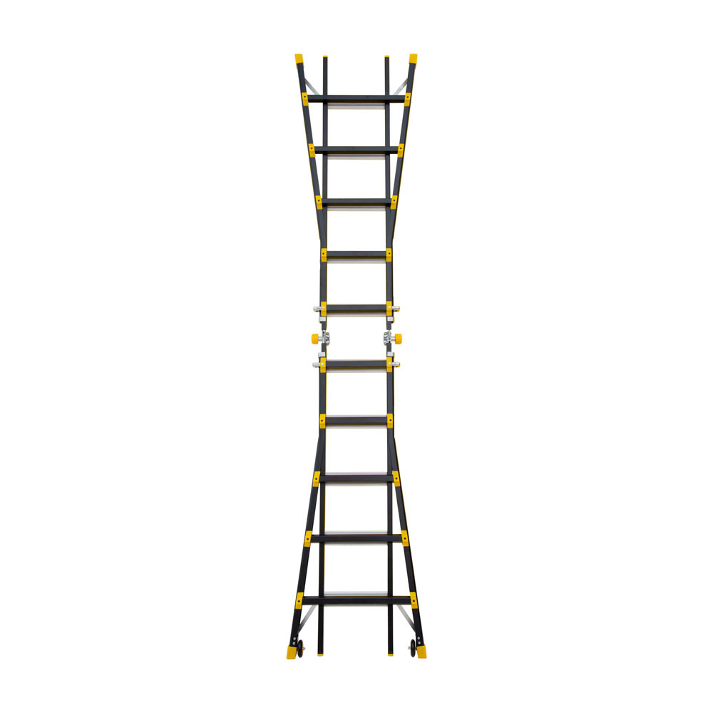 Vouwladder PRO telescopisch 4x5 black