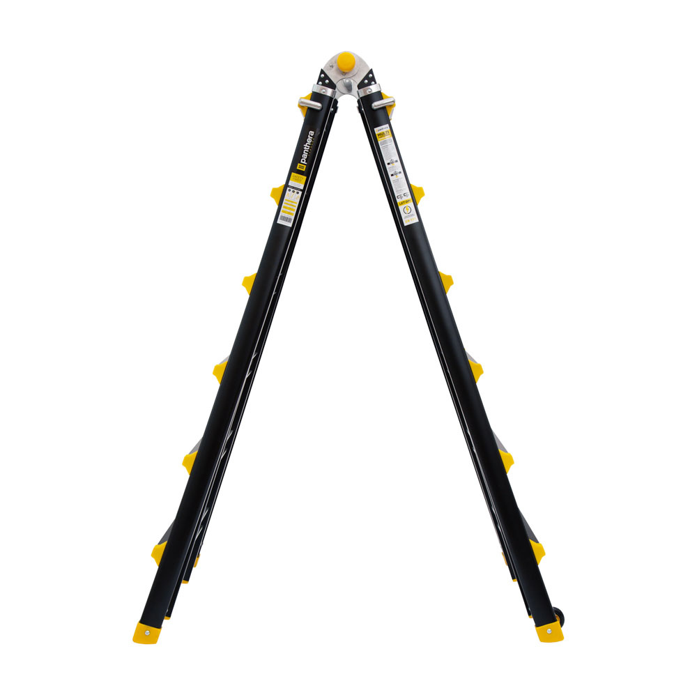 Vouwladder PRO telescopisch 4x6 black