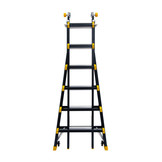 Vouwladder PRO telescopisch 4x6 black