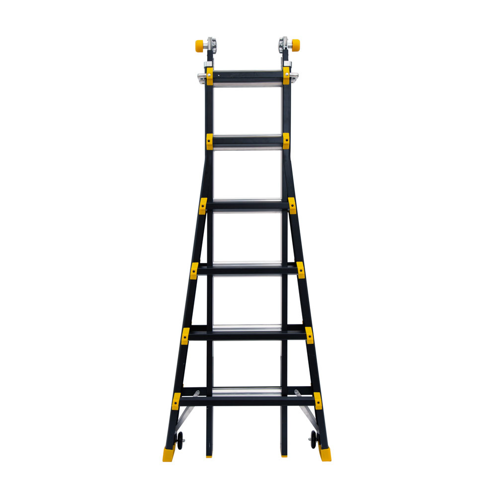Vouwladder PRO telescopisch 4x6 black