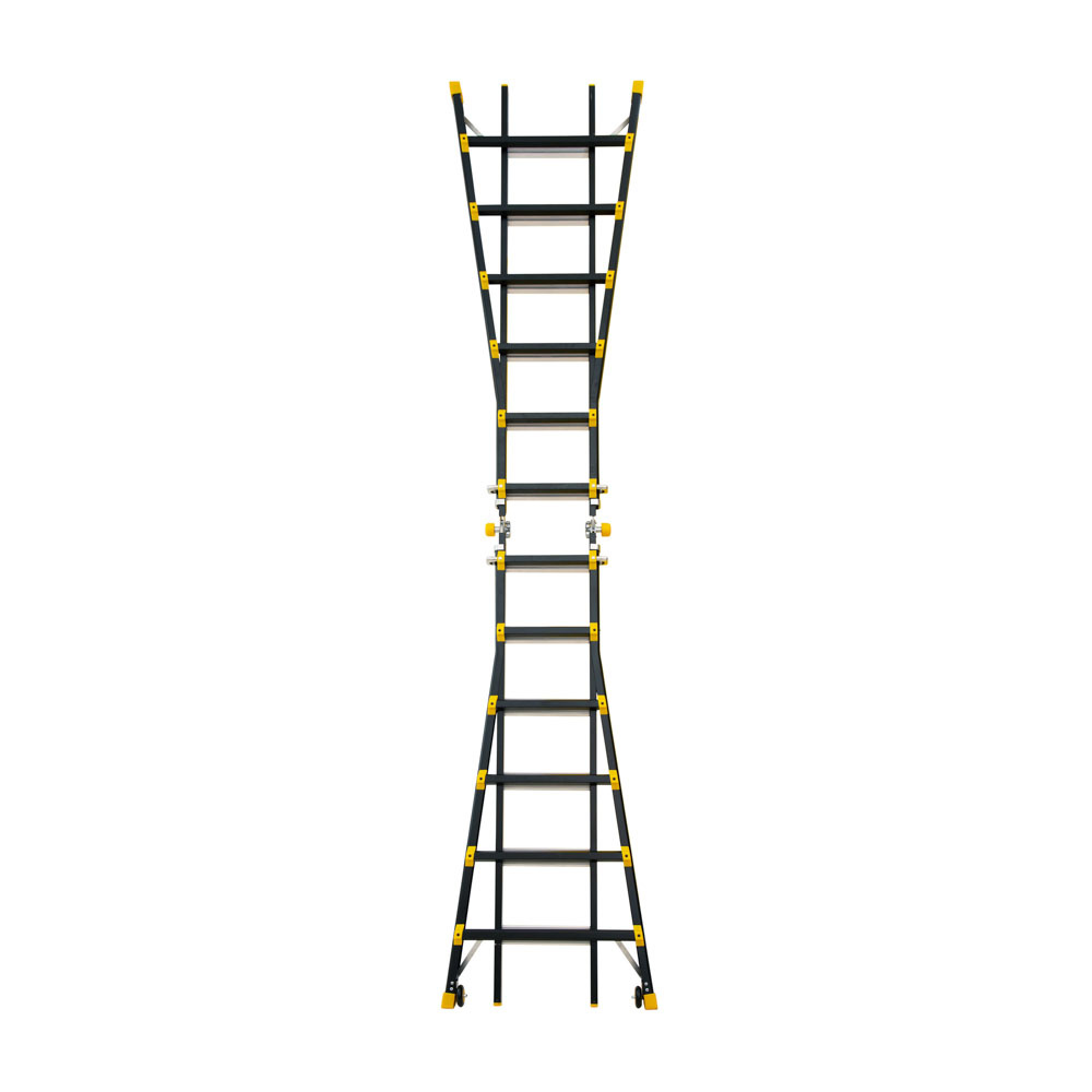 Vouwladder PRO telescopisch 4x6 black