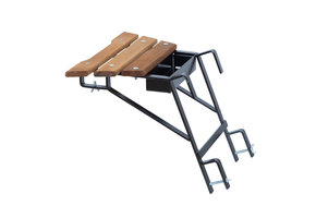 Ladder muurafhouder Zwart (sport 40 mm)