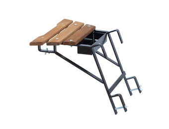 Ladder muurafhouder Zwart (sport 40 mm)